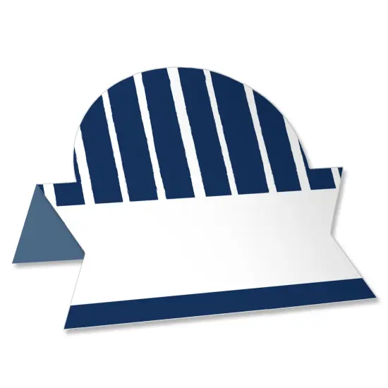 Big Dot of Happiness Navy Stripes - Simple Party Decorations Tent Buffet Card - Table Setting Name Place Cards - Set of 24 {1}