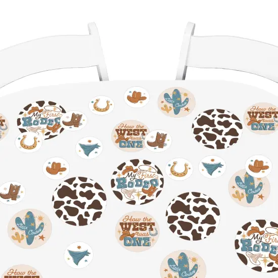 Big Dot of Happiness My First Rodeo - Little Cowboy 1st Birthday Party Giant Circle Confetti - Party Decorations - Large Confetti 27 Count {7}