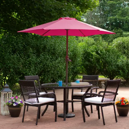 Northlight 7.5ft Outdoor Patio Market Umbrella with Hand Crank, Pink {3}
