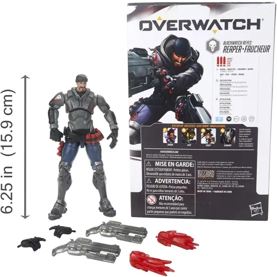 Overwatch Ultimates 6 Inch Action Figure | Blackwatch Reyes {4}