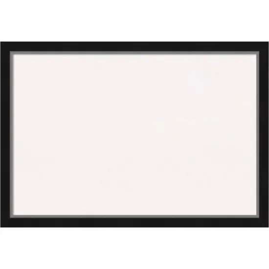 Eva Narrow Framed Corkboard, White Cork Black Silver {7}