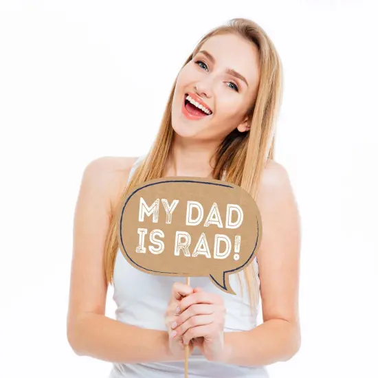 Big Dot of Happiness My Dad is Rad - Father's Day Photo Booth Props Kit - 20 Count {4}