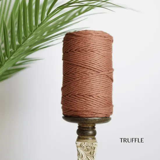 3mm EGYPTIAN GIZA COTTON | Single Strand Macrame Cord Truffle {1}