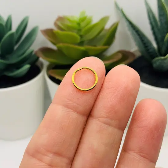 100, 500 or 1,000 Pieces: 10 mm Gold Plated Open Jump Rings, 18g {3}