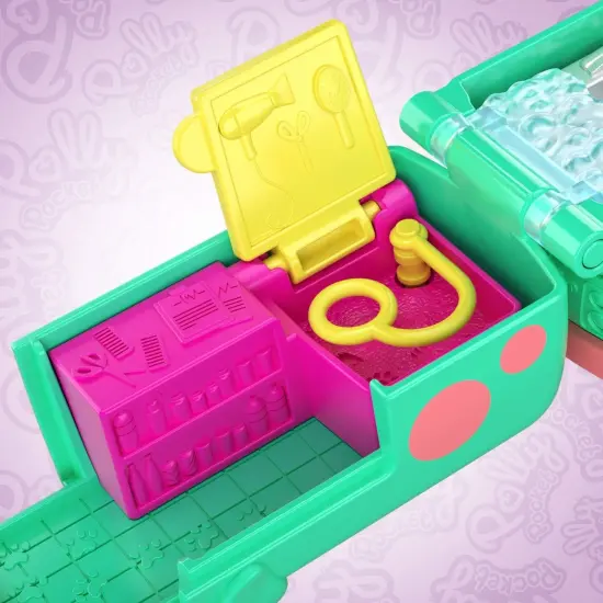 Polly Pocket Pollyville Pet Groomer Vehicle Playset {4}