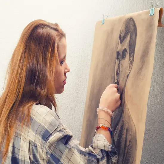 6 Pieces Professional Charcoal Pencils Drawing Set - Soft Medium and Hard Charcoal Pencils for Drawing, Sketching, Shading {4}