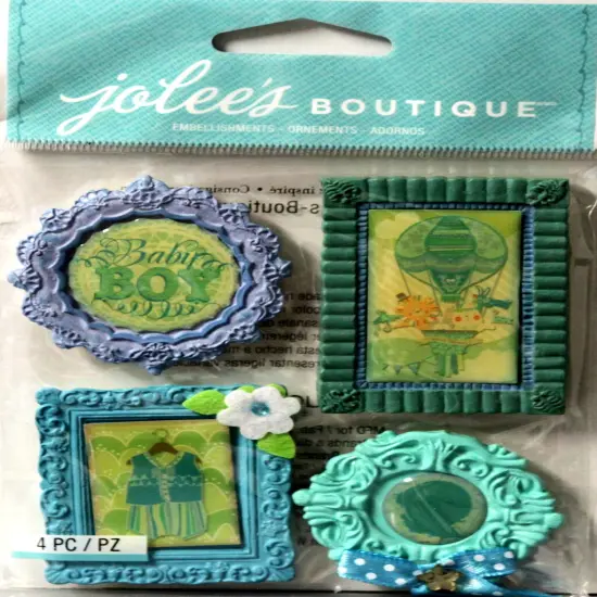 Jolee's Boutique Baby Boy Mini Frames Dimensional Resin Stickers {1}