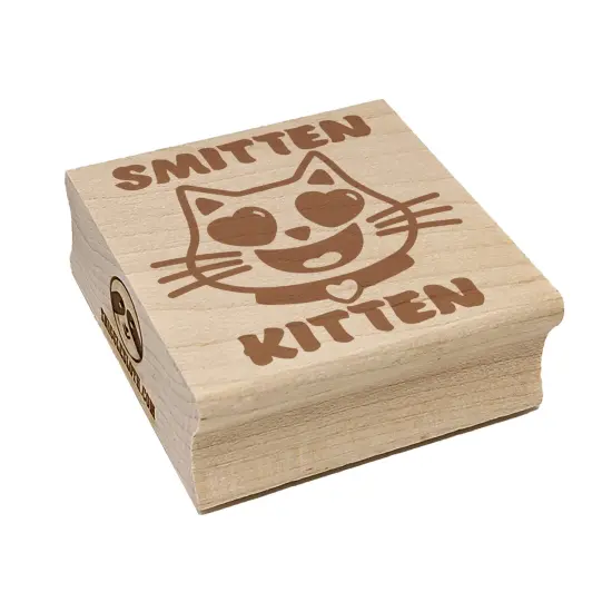 Smitten Kitten Love Anniversary Valentine's Day Square Rubber Stamp for Stamping Crafting {7}
