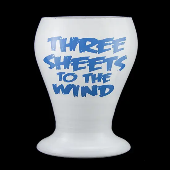Three Sheets Hand Painted Ghost Pilsner Glass {4}