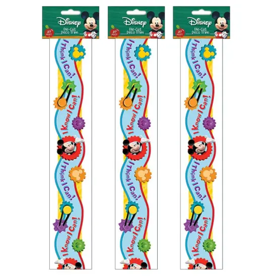 Mickey Mouse Clubhouse&reg; I Think I Can Extra Wide Cut Deco Trim&reg;, 37 Feet Per Pack, 3 Packs {2}