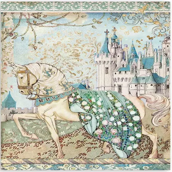 Stamperia Clear Prints Acetate A4 6/Pkg-Sleeping Beauty, 4 Printed/2 Clear {3}