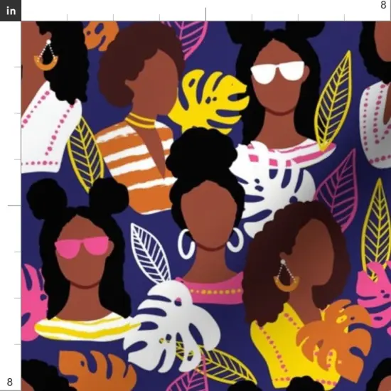 Various Fabrics by the Yard or Fat Quarter African American Black Women Woman Girl Summer Africa Custom Printed Fabric by Spoonflower {4}