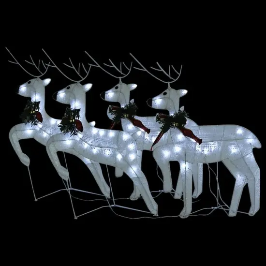 4 pcs Christmas Reindeers with 80 LEDs White {3}