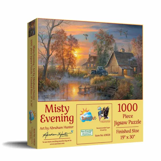 Sunsout Misty Evening 1000 pc Jigsaw Puzzle 69828 {3}