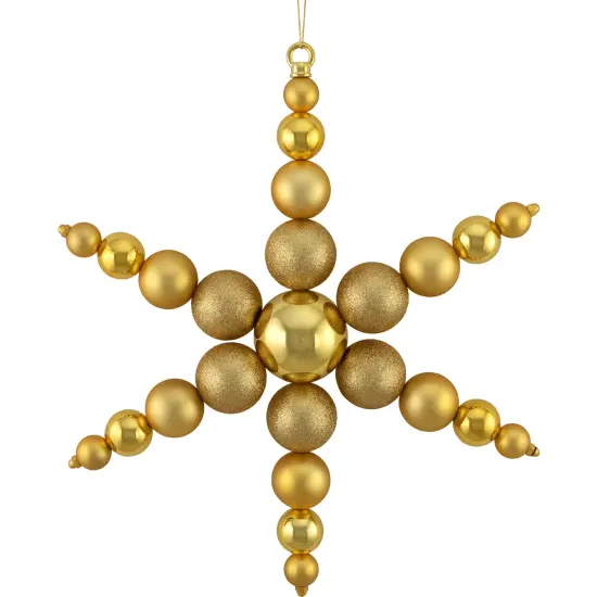 Northlight Shatterproof 3-Finish Snowflake Commercial Christmas Ornament - 18" - Gold {1}