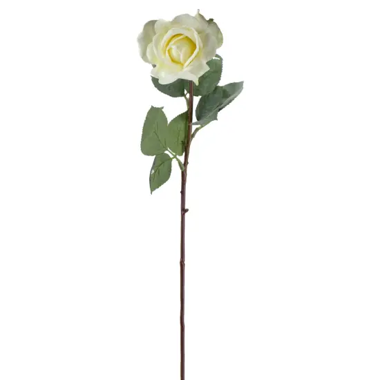 Allstate 27" Cream White Long Stem Rose Artificial Floral Spray Ivory {1}
