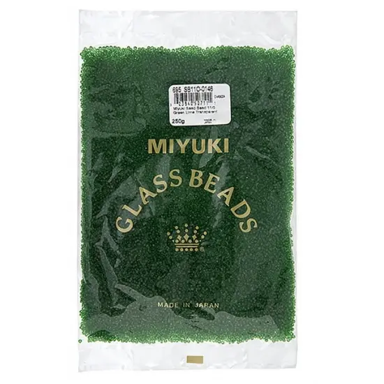 Miyuki 250g Transparent Round Seed Beads, 11/0 Green Lime #146 {3}