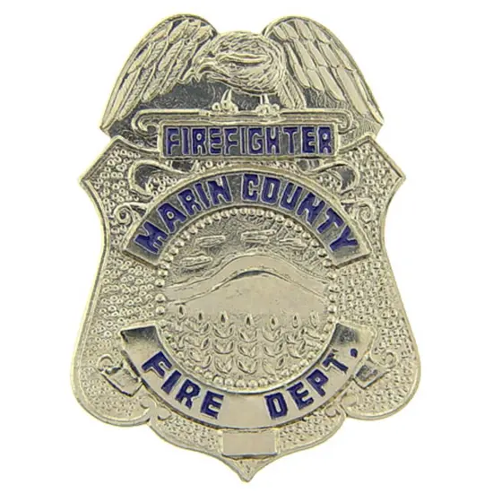 Marin County California Firefighter Pin 1" {1}
