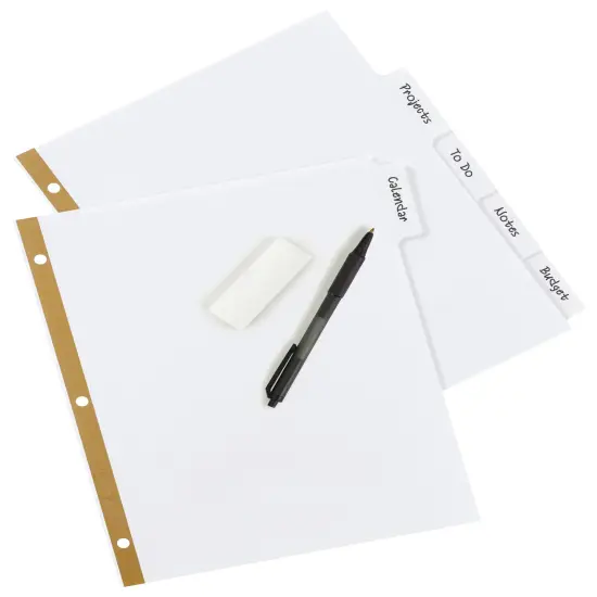 Avery Big Tab Write & Erase Dividers, 5 White Tabs, 5 Sets of 23075 {2}