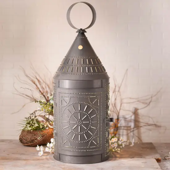 Irvins Country Tinware 36-Inch Tinner's Lantern with Chisel in Kettle Black {3}