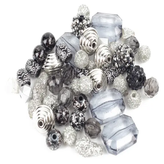 CousinDIY Fun Pack Bead Mix-Grey Mix {4}
