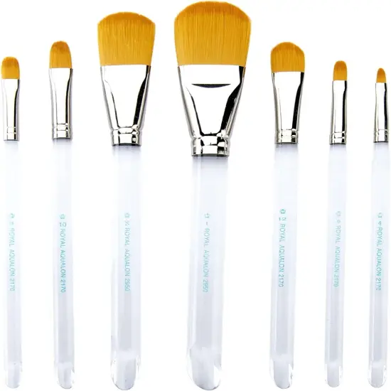Royal & Langnickel(R) Aqualon Filbert Brush Set-7/Pkg {2}