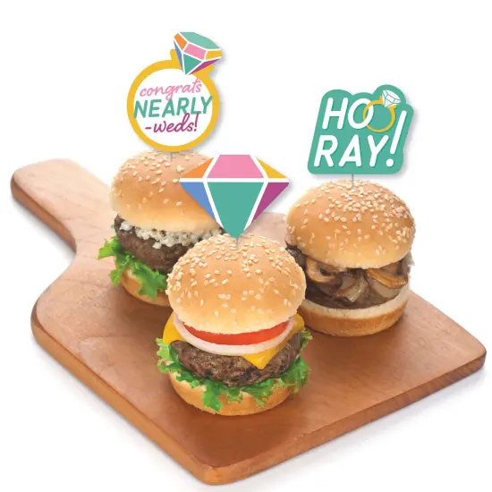 Big Dot of Happiness Just Engaged - Colorful - Dessert Cupcake Toppers - Engagement Party Clear Treat Picks - Set of 24 {4}
