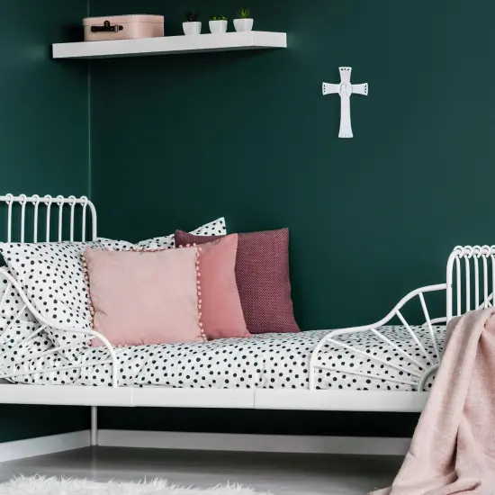 Roman Guardian Angel First Communion Girl Wall Cross White {4}