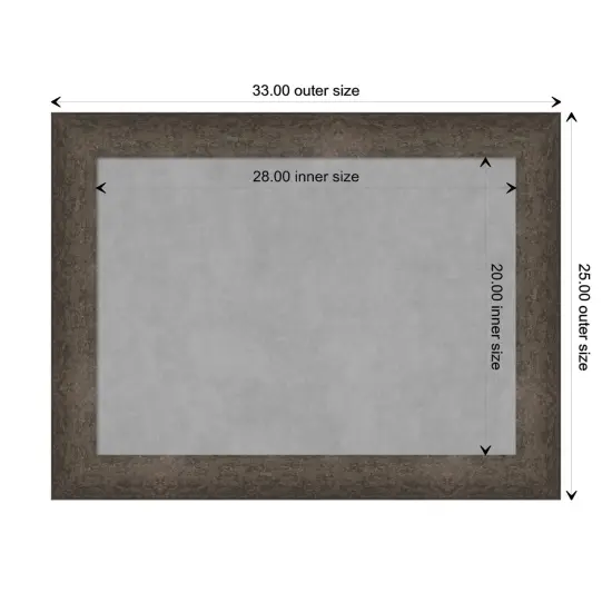 Dappled Wood Framed Magnetic Board Dappled Light Bronze {1}