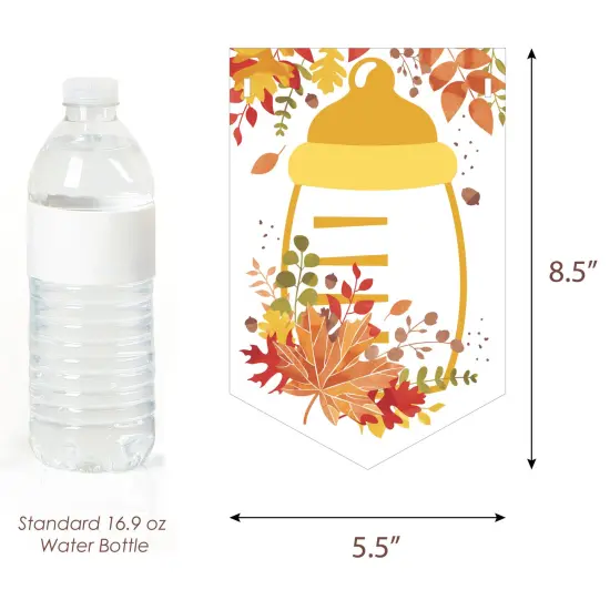 Big Dot of Happiness Fall Foliage Baby - Autumn Leaves Baby Shower Bunting Banner - Party Decorations - Welcome Baby {3}