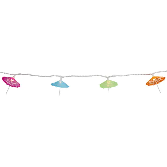 Dennis East Colorful Drink Umbrella Novelty String Lights - 6.5 ft White Wire - 10ct Pink {4}