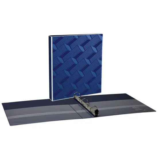 Avery Dual Effect Heavy-Duty 3 Ring Binder, 1 Inch Slant Rings, 2 Navy Blue Binders (46029) {2}