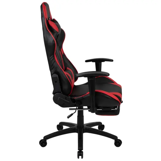 Emma and Oliver Z300 Gaming Racing Office Ergonomic PC Chair with Reclining Back and Footrest Red {5}