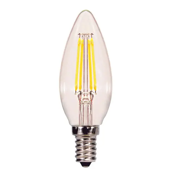3Pack - 4.5w B11 LED E12 Candelabra base 2700K Soft White Light Bulb {2}