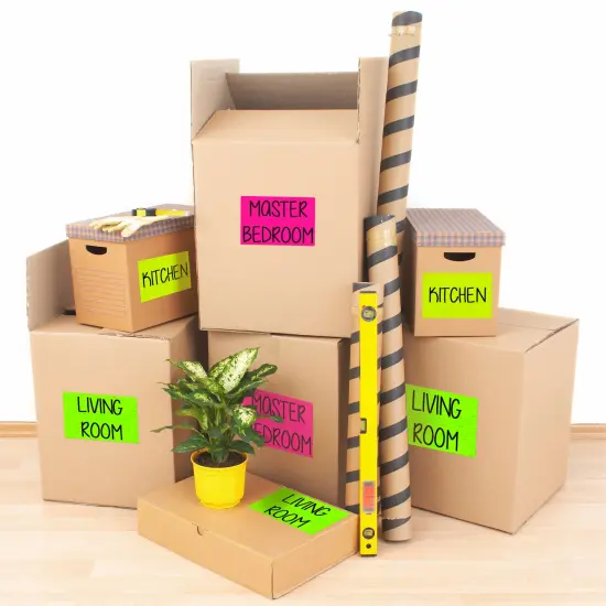 Avery Neon Shipping Labels for Laser Printers, 5-1/2" x 8-1/2", 200 Pink Labels (5948) {6}