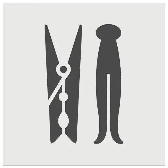 Laundry Clothespin Wall Cookie DIY Craft Reusable Stencil {2}