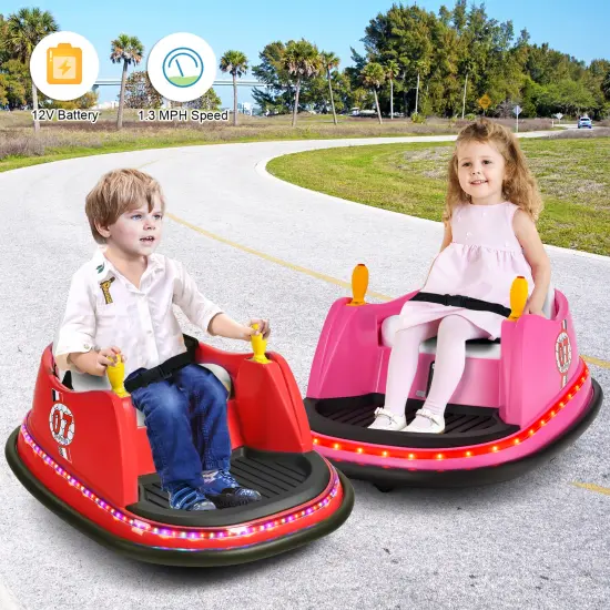 Kids Ride On Bumper Car with Remote Control Ideal Gift for Special Occasions Red {4}