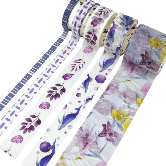 Wrapables Decorative Washi Tape Box Set (10 Rolls) Purple Tones {4}