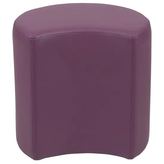 Emma and Oliver 18"H Soft Seating Flexible Moon Backless Chair for Classrooms and Common Spaces Purple {6}