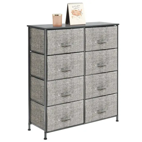 mDesign Large Storage Dresser Furniture with 8 Removable Fabric Drawers {1}