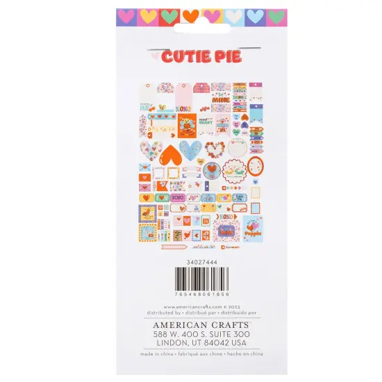American Crafts Cutie Pie Ephemera Die-Cuts 72/Pkg-Journaling - Iridescent Foil {3}