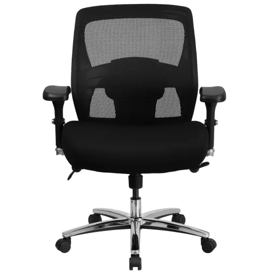 Emma and Oliver 24/7 Intensive Use Big & Tall 500 lb. Rated Mesh Executive Swivel Ergonomic Office Chair with Ratchet Back Black {3}