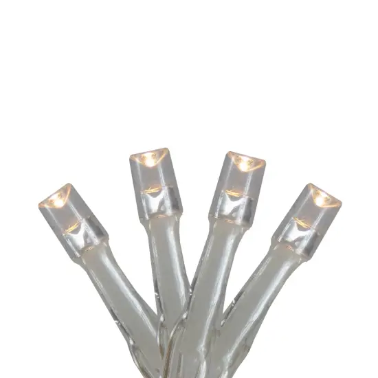 Brite Star LED Christmas Light Set - Warm White - 5' Silver Wire - 15ct Clear {1}