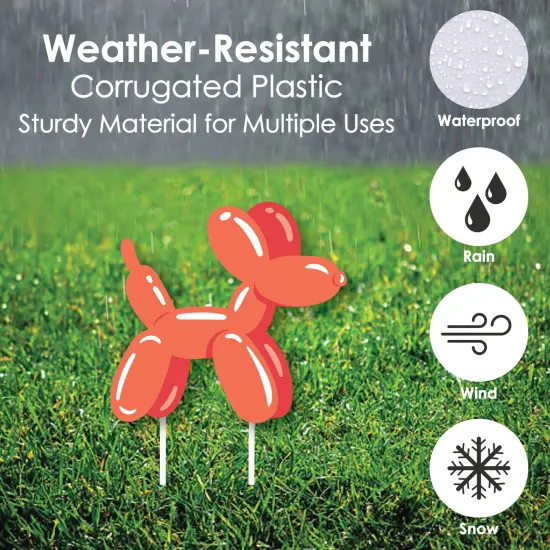 Big Dot of Happiness Balloon Animals - Lawn Decorations - Outdoor Happy Birthday Party Yard Decorations - 10 Piece {4}