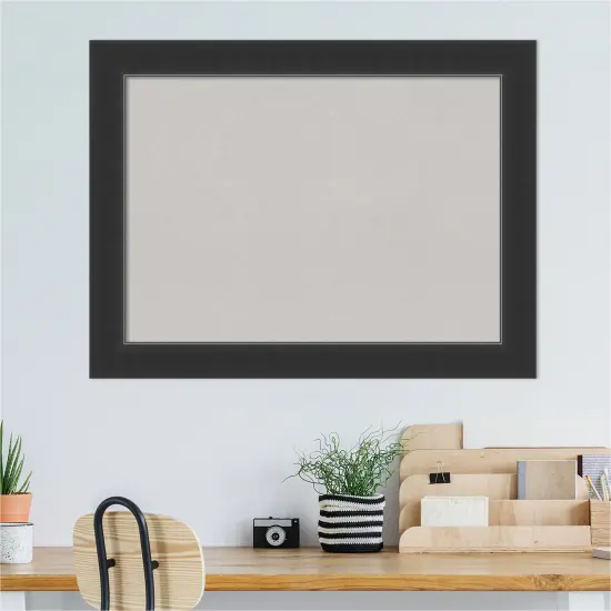 Corvino Wood Framed Corkboard, Grey Cork Corvino Black {5}