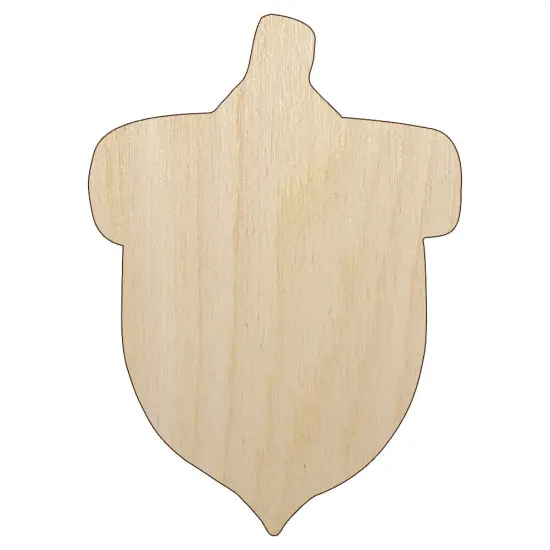 Acorn Solid Unfinished Wood Shape Piece Cutout for DIY Craft Projects {1}