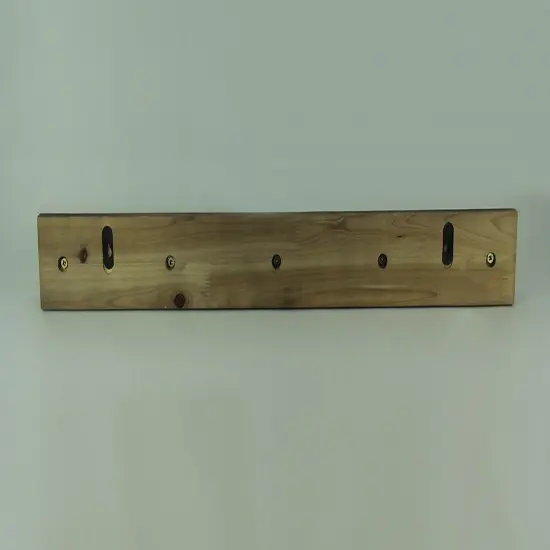 Distressed Wood Rustic Spools Wall Hook Rack {4}
