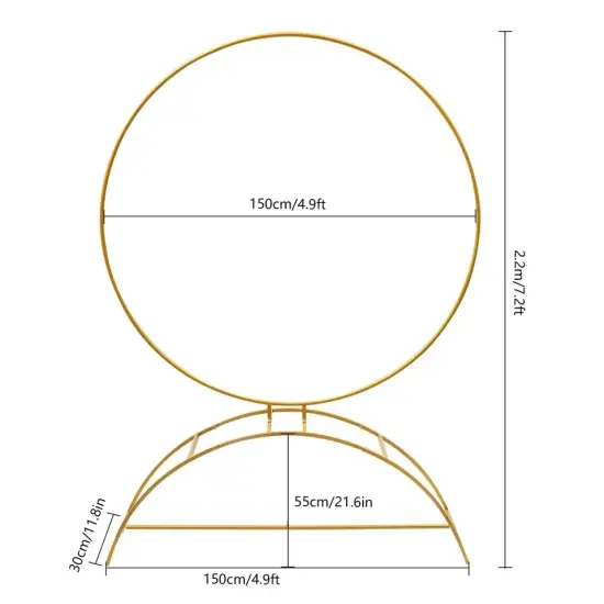 Round Archway Stand Wedding Arch Frame Flower Balloon Backdrop Decor Rack {4}