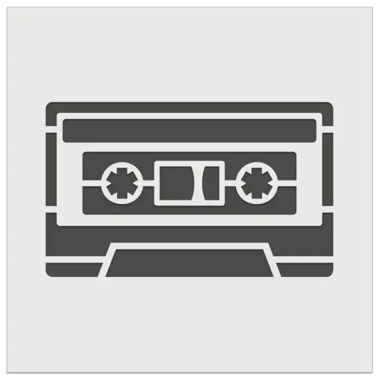 Classic Cassette Mix Tape Music Stereo Wall Cookie DIY Craft Reusable Stencil {7}