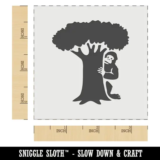Bigfoot Sasquatch Hiding Behind Tree Wall Cookie DIY Craft Reusable Stencil {5}